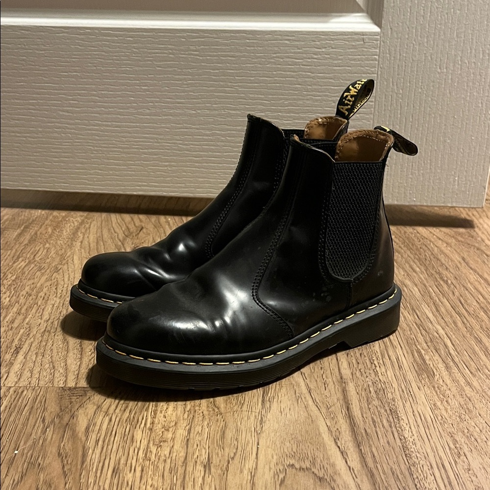 Black Leather Chelsea Boots